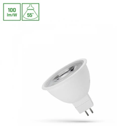 LED MR16 12V 4W SMD 55st CW z soczewką SPECTRUM