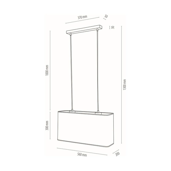 Lampa wisząca Cadre 2xE27 maks. 40W chromowany metal/przezroczysty kabel PVC/biały klosz z tkaniny 872010228