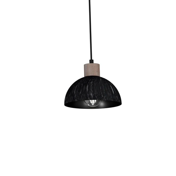 Lampa wisząca ERIK, MLP7640, przecierany czarny/drewno patynowane, 3x60W E27