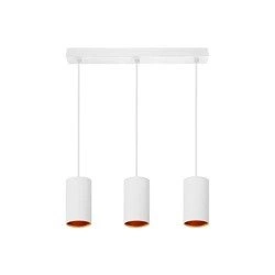 Nowoczesna lampa wisząca CHLOE GU10 IP20 3 pkt.  | BIAŁO ZŁOTA