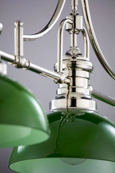 Klasyczna Lampa wisząca PLATINO wys. 170cm 3xE27 15W IP20 | nikiel błyszczący