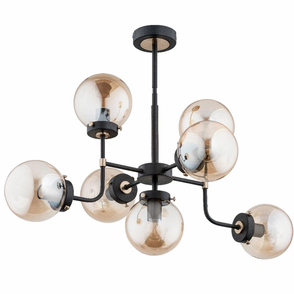 Lampa sufitowa ALFA TRANSFORMERS CZARNA 7xE14 59cm | 24847