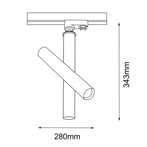 Spot Akadi T R1 - Mosiądz polerowany-biały - Szynoprzewód 3F 230V 8896 Antigo