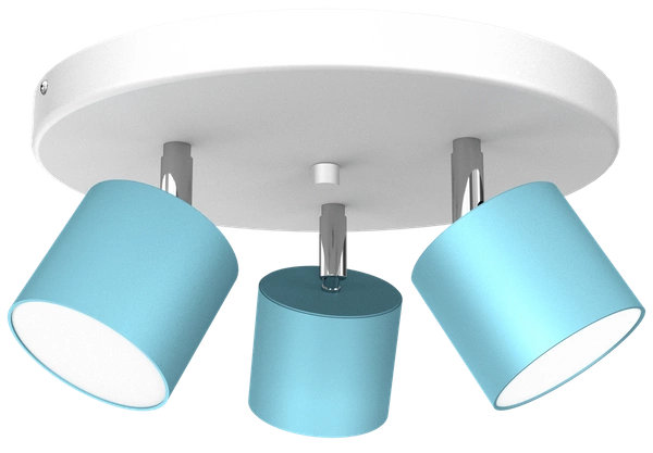 Lampa sufitowa DIXIE BLUE 3x GX53 szer. 30cm | niebieski