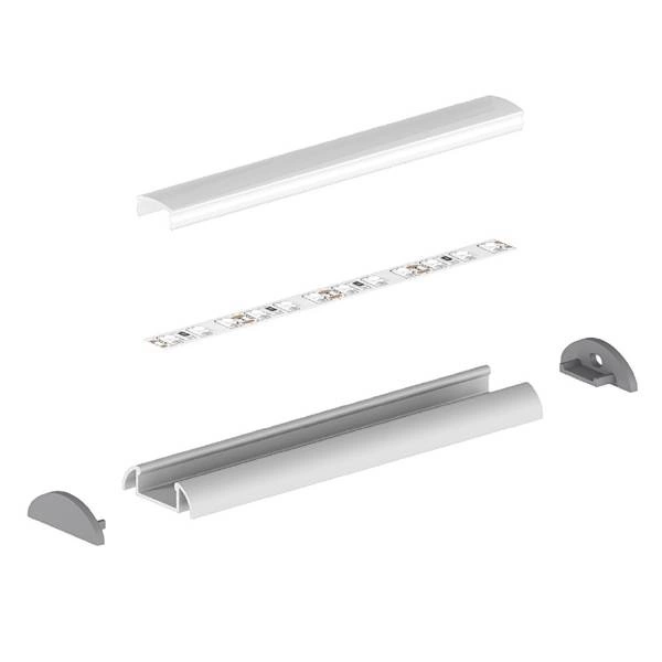 Profil LED P2-1 100cm szer. 13 | do osłonek C1/C4 | srebrny