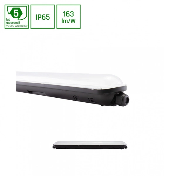 LIMEA GIGANT HERMETYK 600mm 20W NW 230V 120st IP65 IK09 600x72x70mm CZARNY