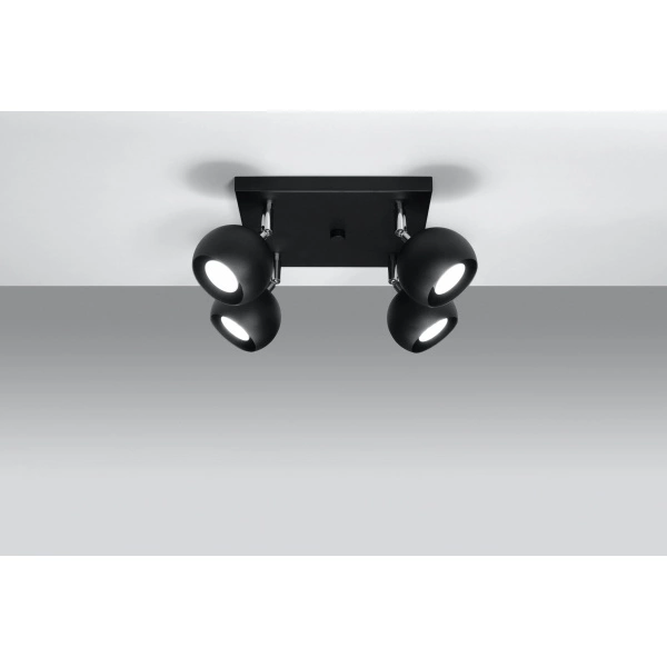 Nowoczesna lampa sufitowa OCULARE 4 SL.0446 Czarna 4xGU10