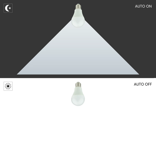 Zmierzchowa żarówka LED 9W A60 E27 barwa ciepła 3000K