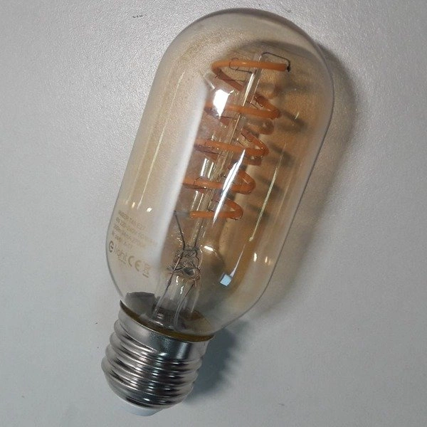 Żarówka FILAMENT LED E27 4W ciepła 2700K T45 spirala podłużna