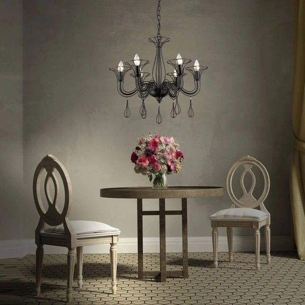 Lampa wisząca Tarragona 6xE14 czarny LP-6756/6P