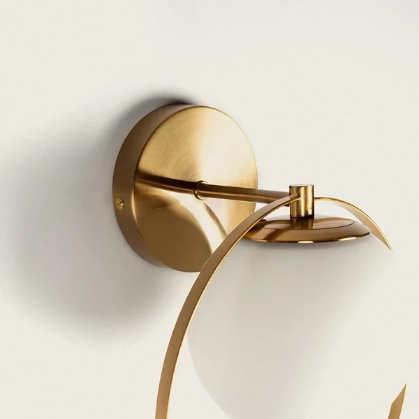 Kinkiet Złoty Kula Mleczna Abruzzo Florencia E27