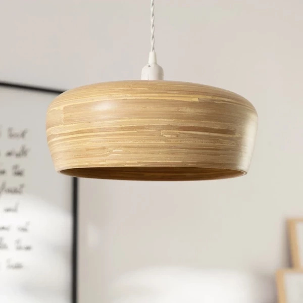 Lampa Wisząca Bambusowa Boho Abruzzo Elena E27 35cm