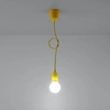 Lampa Wisząca DIEGO 1, PCV Żółta, E27 60W, SL.0578