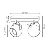 Ball Wood Lampa Sufitowa Incl. 2xLED GU10 5W Orzech/Satyna 5131276