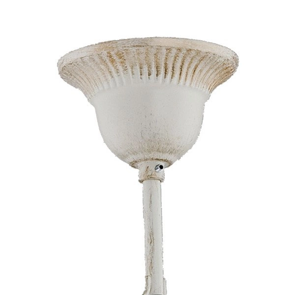 Żyrandol klasyczny z abażurami IRMA śr. 52cm biały antyczny/ecru