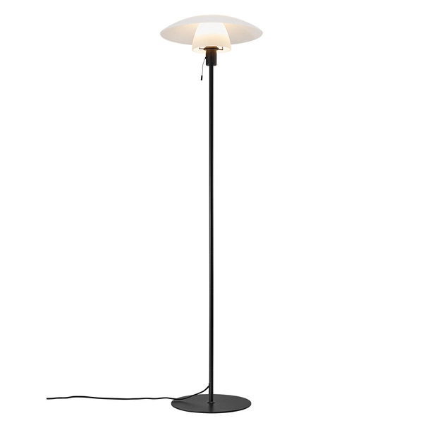 Lampa stojąca VERONA E27 25W Szkło | Czarny