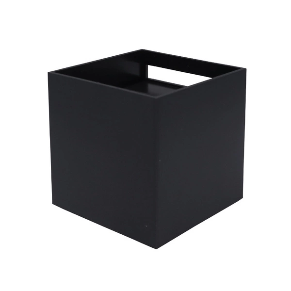 Kinkiet zewnętrzny natynkowy CUBE LED 2x3W 4000K IP54 | czarny
