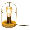 Lampa stołowa Netuno 1xE27 maks. 25W barwiona sosna brązowa/czarny metal/złoty metal/czarny kabel PVC 88159151