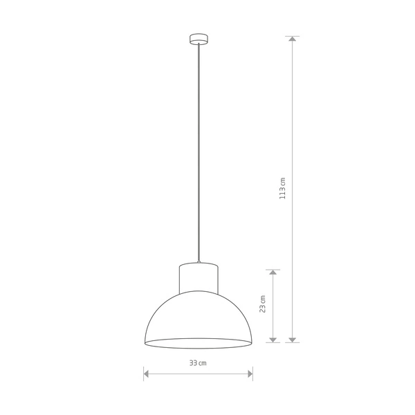 Lampa wisząca WORKS BLACK śr. 33cm czarna 6613