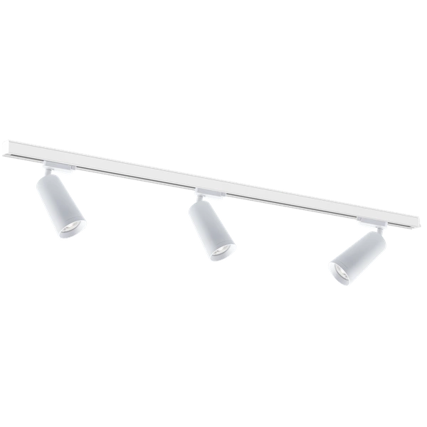 Zestaw Szynoprzewód 3xMica (GU10) + Prowadnica 1,5m - Biały