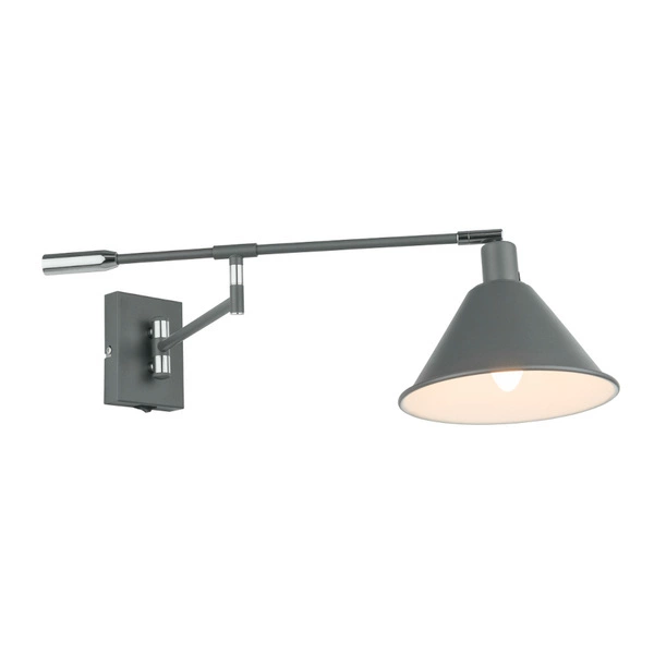 Kinkiet Trinity dł. 53cm E14 | szary/chrom