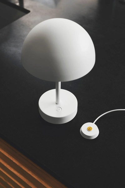 Lampa z przenośna na akumulator ELLEN LED 3000K Biała ciepła Aluminium | Biały