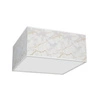 Kwadratowy plafon do salonu SENSO White/Gold 40 cm 3xE27 | biały złoty