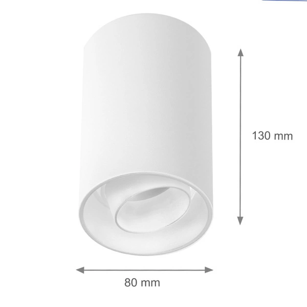 Oprawa LED natynkowa CHLOE GU10 regulacja kąta wys. 13cm | biały