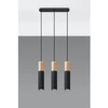 Lampa wisząca PABLO 3 czarna stal, SL.0634
