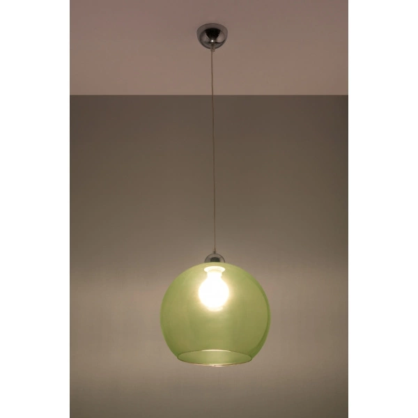 Szklana lampa wisząca BALL SL.0254 Zielona 1xE27