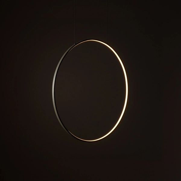 Lampa wisząca CIRCOLO LED SILK OLIVE M wys.140cm szer.60cm 21W 3000K 660lm | Silk olive