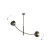 Lampa sufitowa Emibig HUNTER 2 Czarny/STRIPE 1101/2