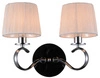 Kinkiet CLARA 22-21564 chrom/biały 2x40W E14
