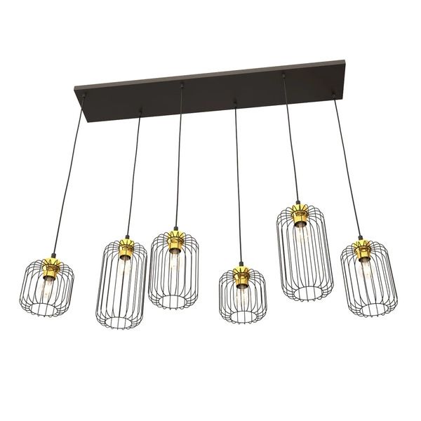 Lampa wisząca Emibig VANDER 6 BL GOLD 1364/6