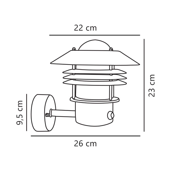 Kinkiet VEJE E27 60W Metal | Czarny
