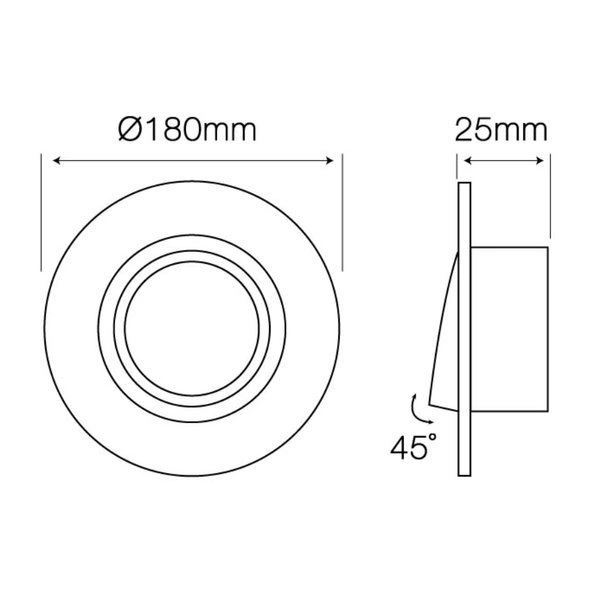 Oprawa oczko sufitowe aluminiowe AR111 okrągłe ruchome | srebrny