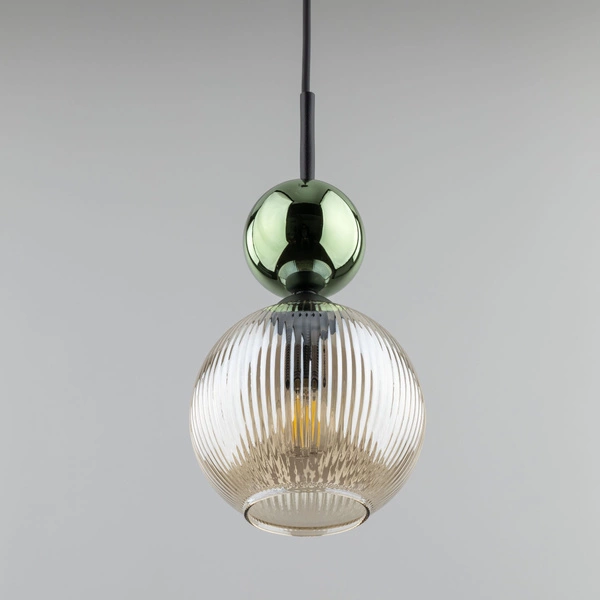 SOPHIA GREEN COGNAC LAMPA WISZĄCA 1XE14