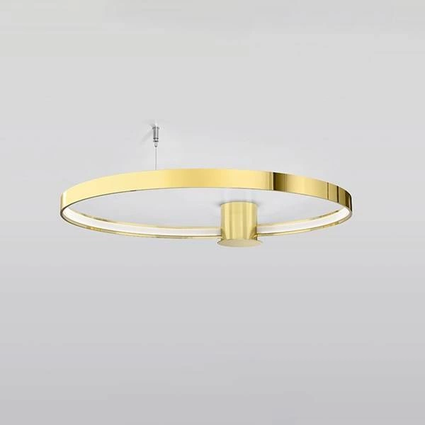 Nowoczesny plafon RIO 78. złoty połysk. 50W LED, barwa ciepła 3000K. TH.252