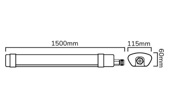 Liniowa lampa hermetyczna TRI-PROOF 90W 4000K IP65 IK08 155cm | biały