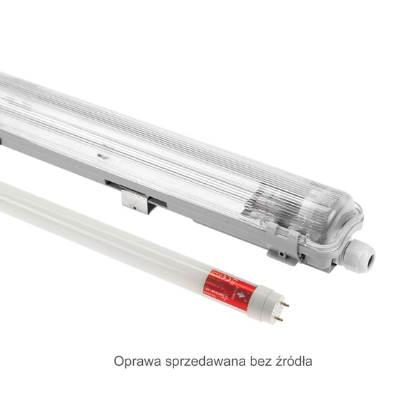 LIMEA LED TUBE SLIM HERMETYK G13 1x120 250V IP65 1310x65x63 mm SZARY