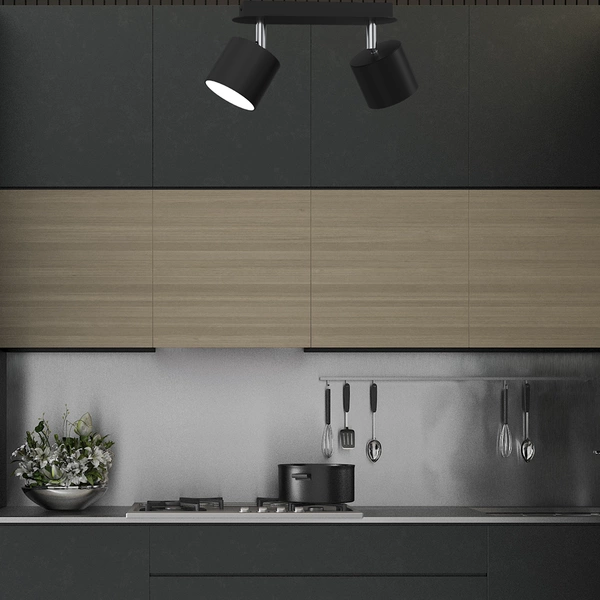 Lampa sufitowa DIXIE BLACK 2x GX53 szer. 24cm | czarny