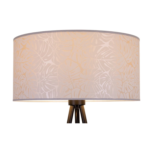 Lampa podłogowa Mateo 1xE27 Max.40W Czarny metal/Czarny kabel PCV/Beżowa tapeta 87813104