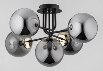 Lampa sufitowa ALFA BOSS CZARNA 5xE14 65cm | 63181