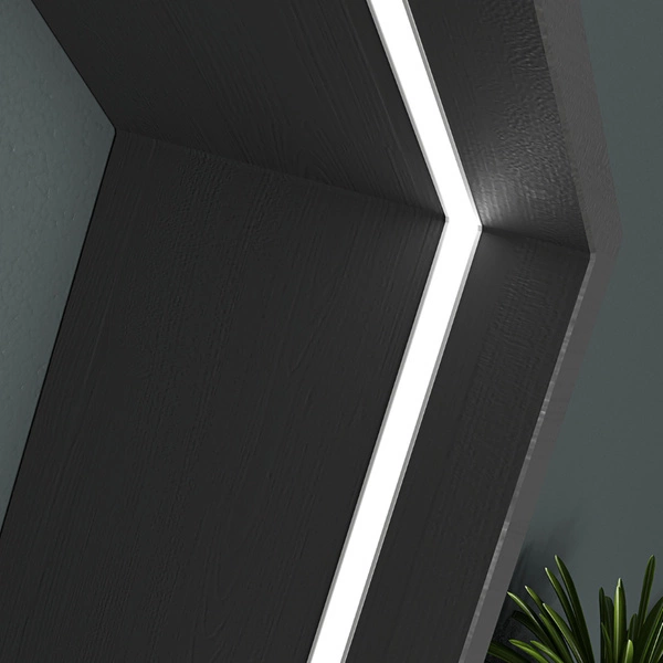 Osłonka C10 na klik 200cm | profil LED P4-2 | czarny