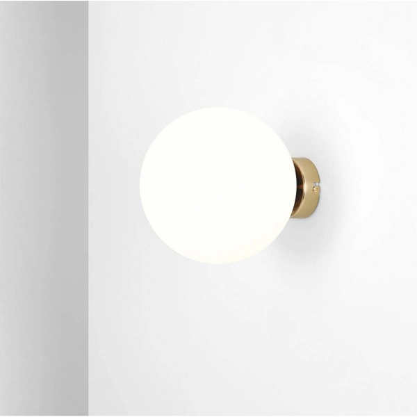 Aldex Kinkiet BALL 1076C30_M, 20 cm, złoty/biały, 1x60W E27