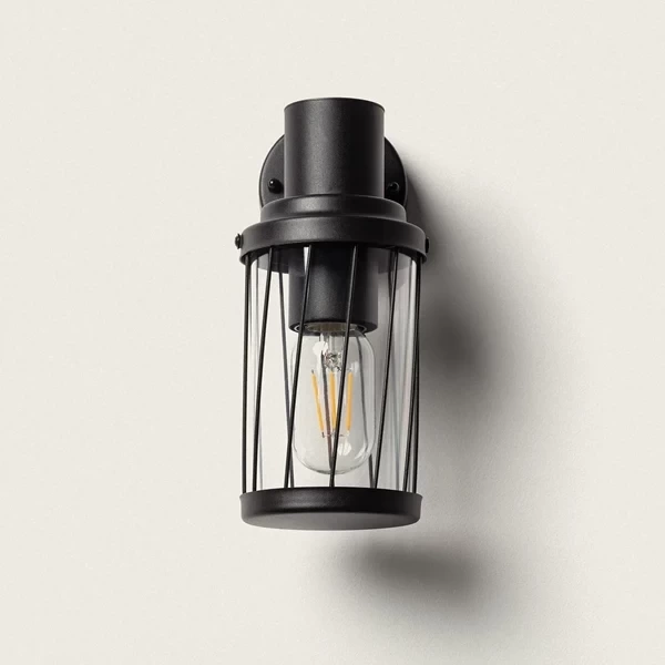 Kinkiet zewnętrzyny Czarny Klasyczny IP44 Abruzzo Francesco E27 24cm