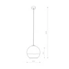 Lampa wisząca GLOBE PLUS M śr. 25cm E27 | srebrny 7606