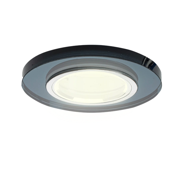 Oczko sufitowe szklane OKRĄGŁE Kolor: czarny EKOS205