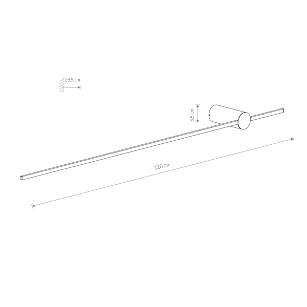 Kinkiet SABER LED L 3000K 16W 740lm CRI >90 dług.120cm | Biały 11588