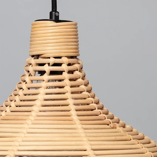 Lampa Wisząca Boho z Rattanu Abruzzo Lidia 37cm E27